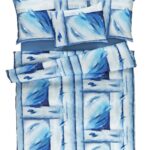 VULCANO, blau - 100% Mako-Baumwolle mercerisiert, Feinsatin mit soft finish