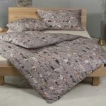 LENYA - braun, 100% Baumwoll-Satin / Digital