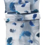 BONNIE - blau, 100% Mako-Baumwolle mercerisiert, Satin