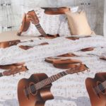 Gitarre braun - 100% Baumwolle-Renforcé